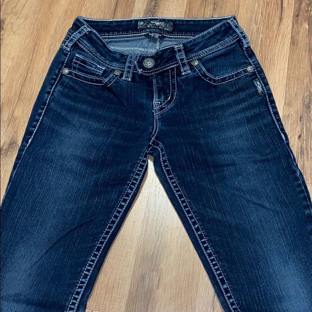 Women’s silver jeans